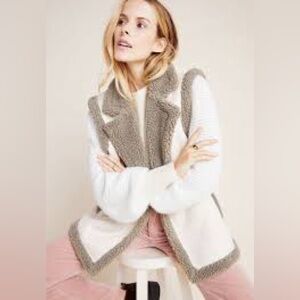 Anthropologie Akemi + Kin Shearling Suedy Vest